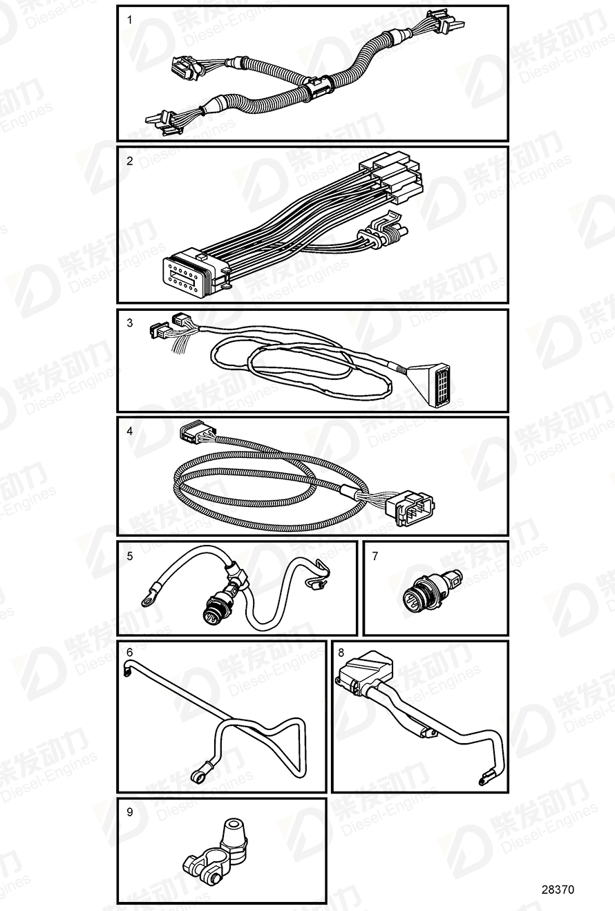 VOLVO Cable harness 21739026 Drawing